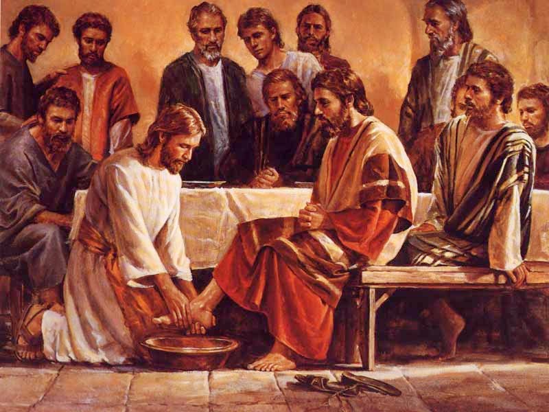 washing feet